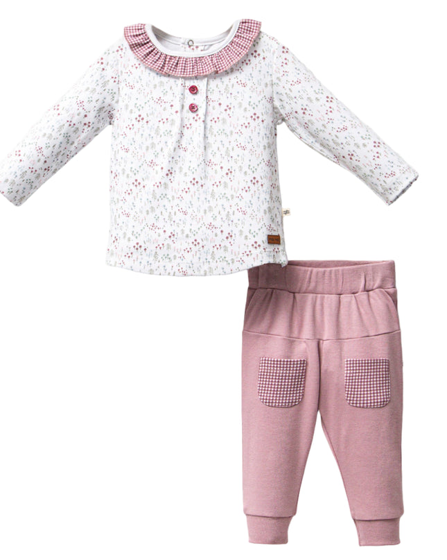 Kids Atelier-Moi Moi-Mauve Flower Garden Outfit Set