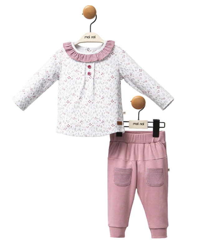 Kids Atelier-Moi Moi-Mauve Flower Garden Outfit Set