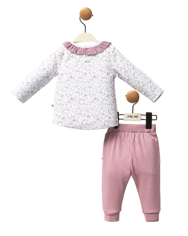 Kids Atelier-Moi Moi-Mauve Flower Garden Outfit Set