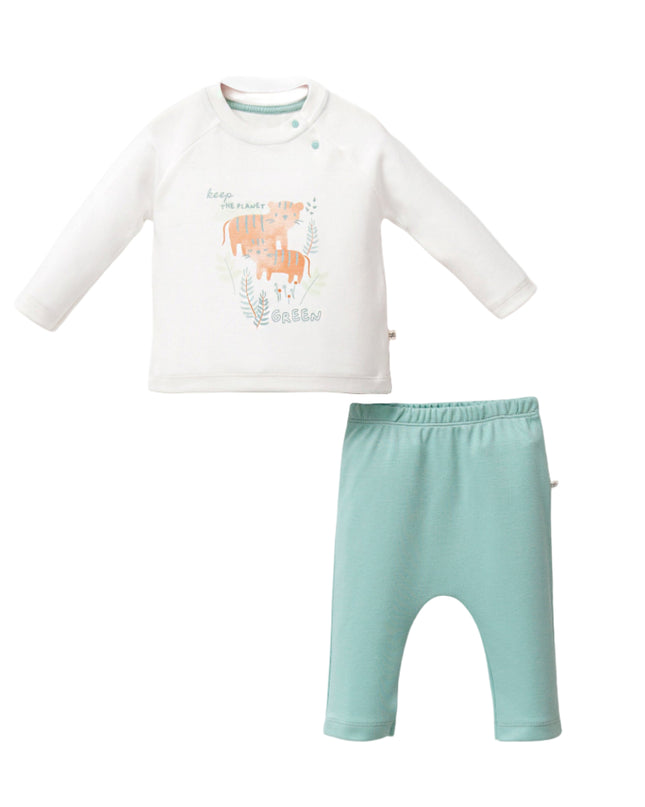 Kids Atelier-Moi Moi-Teal Tiger Outfit Set