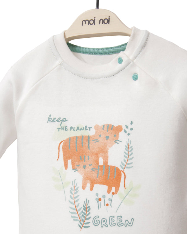Kids Atelier-Moi Moi-Teal Tiger Outfit Set