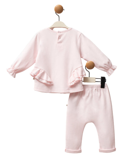 Kids Atelier-Moi Moi-Pink Swan Ruffle Outfit Set