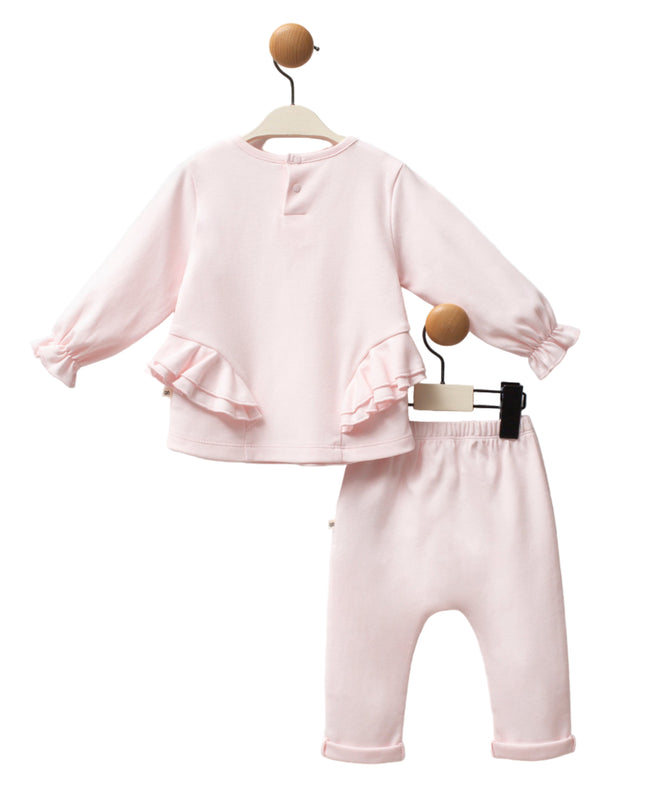 Kids Atelier-Moi Moi-Pink Swan Ruffle Outfit Set