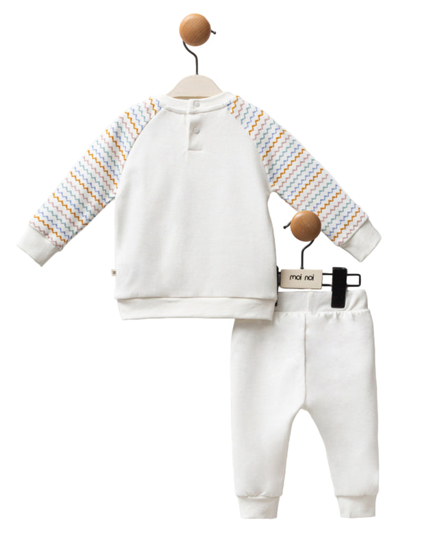 Kids Atelier-Moi Moi-Multicolor Zigzag Sweat Set