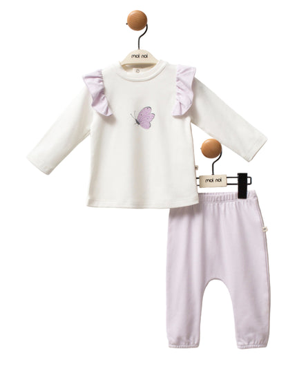 Kids Atelier-Moi Moi-Purple Butterfly Outfit Set