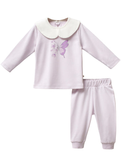 Kids atelier-Lilac Butterfly Flower Outfit Set