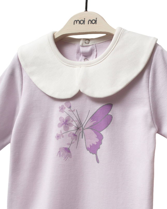 Kids atelier-Lilac Butterfly Flower Outfit Set