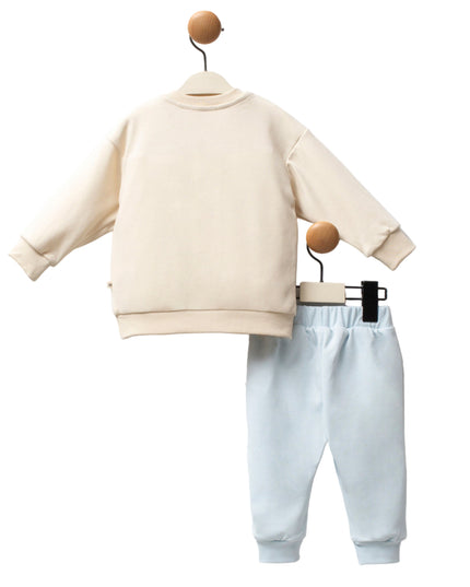 Kids atelier-Moi Moi-Beige Koala Sweat Set