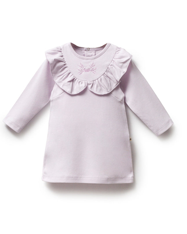 Kids atelier-Moi Moi-Lilac Butterfly Neckline Ruffle Top