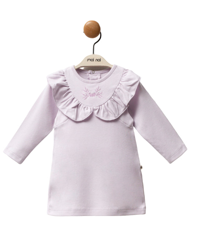 Kids atelier-Moi Moi-Lilac Butterfly Neckline Ruffle Top