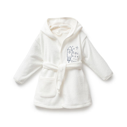 Kids Atelier-Moi Moi-White Rocket Planet Robe