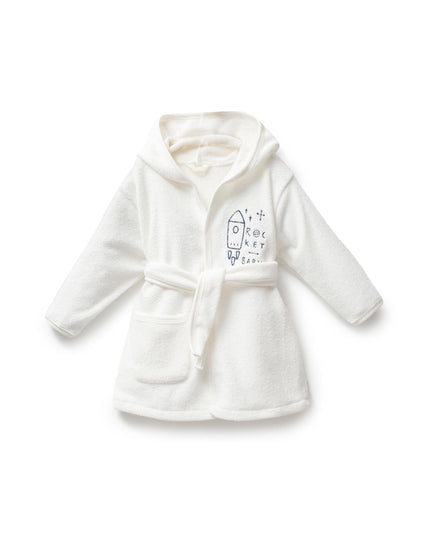 Kids Atelier-Moi Moi-White Rocket Planet Robe