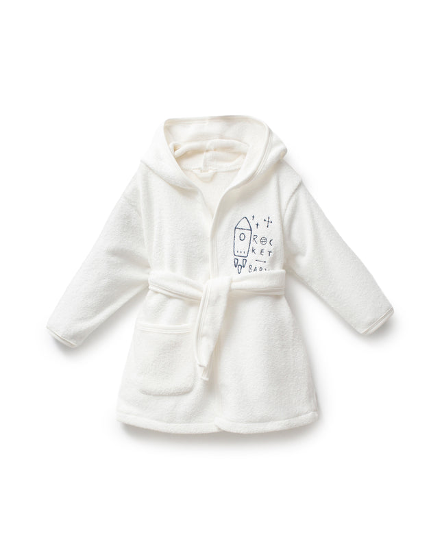 Kids Atelier-Moi Moi-White Rocket Planet Robe