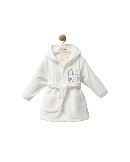 Kids Atelier-Moi Moi-White Rocket Planet Robe