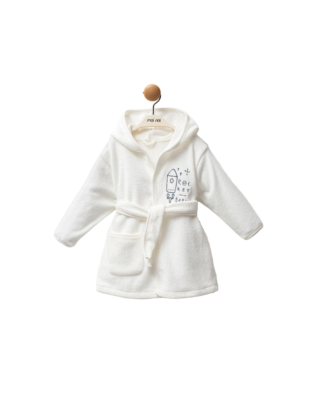 Kids Atelier-Moi Moi-White Rocket Planet Robe