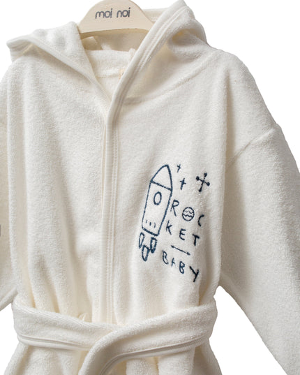 Kids Atelier-Moi Moi-White Rocket Planet Robe
