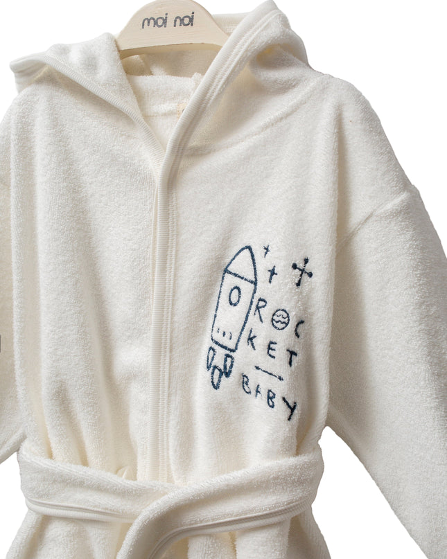 Kids Atelier-Moi Moi-White Rocket Planet Robe
