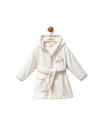 Kids Atelier-Moi Moi-Beige Autumn Bird Robe