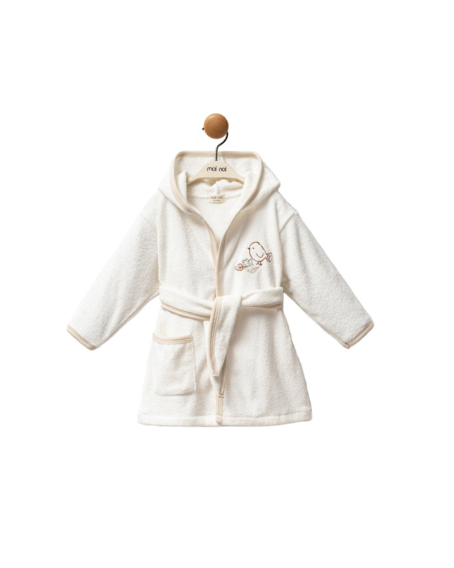 Kids Atelier-Moi Moi-Beige Autumn Bird Robe
