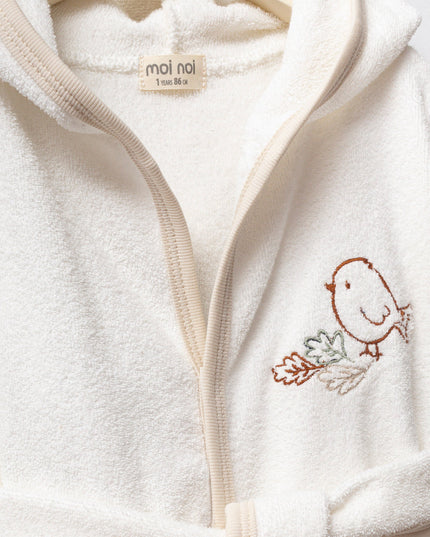 Kids Atelier-Moi Moi-Beige Autumn Bird Robe