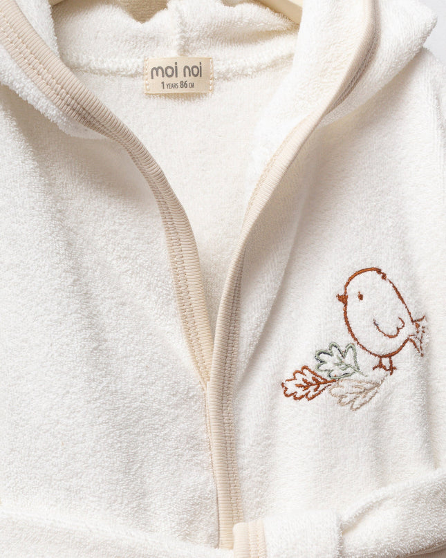 Kids Atelier-Moi Moi-Beige Autumn Bird Robe