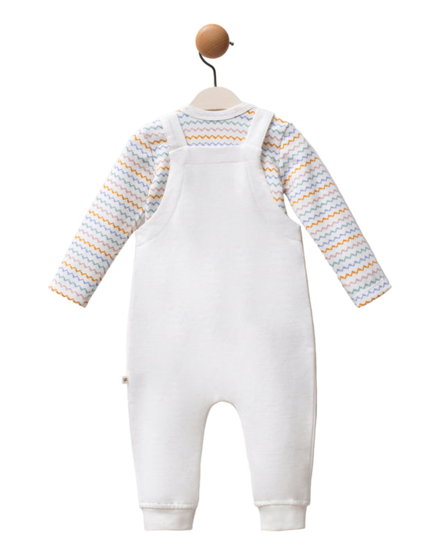 Kids Atelier-Moi Moi-Multicolor Zigzag Overalls Set
