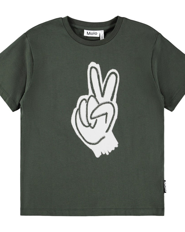 Kids Atelier-Molo-Riley Handy Peace Short Sleeve T-Shirt