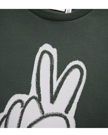 Kids Atelier-Molo-Riley Handy Peace Short Sleeve T-Shirt