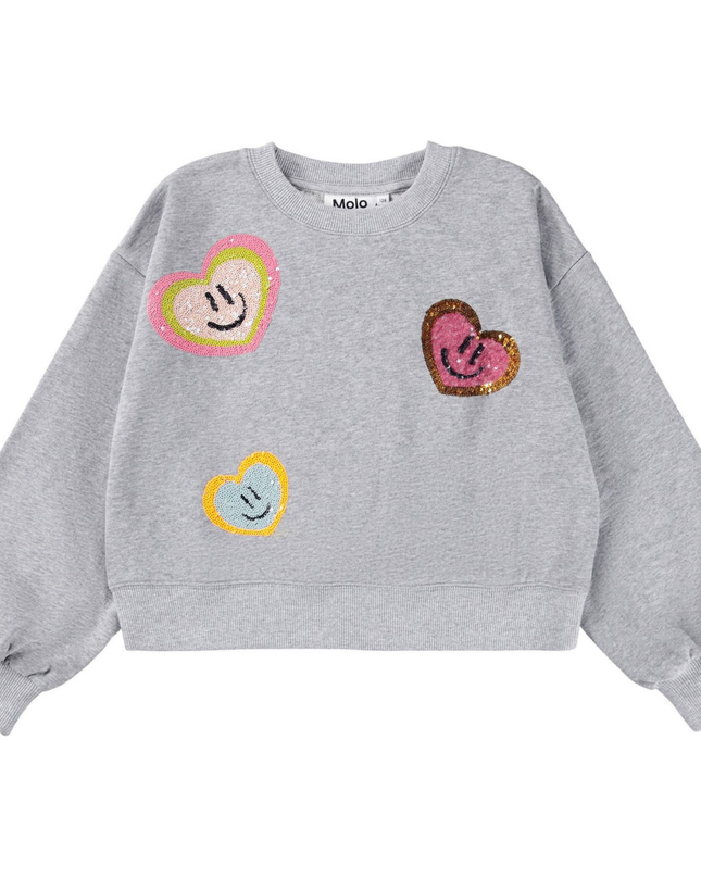 Kids Atelier-Molo-Miki Grey Melange Long sleeve Sweatshirt