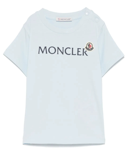 Kids Atelier-Moncler-Logo Print Short Sleeve T-Shirt