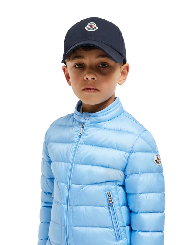 Kids Atelier-Moncler-Cotton Gabardine Baseball Cap