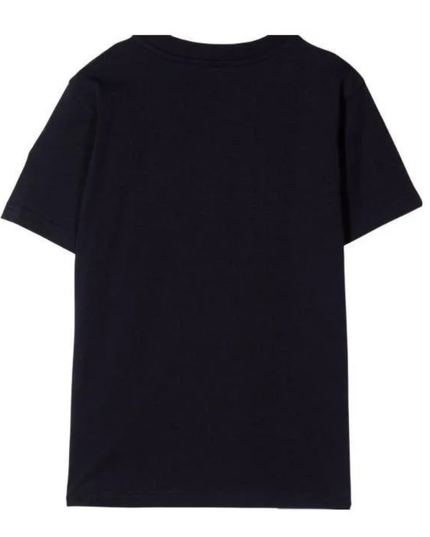 Kids Atelier-Moncler-Navy Short Sleeve Cotton T-Shirt
