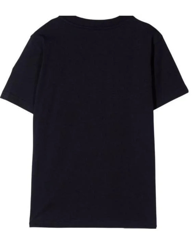 Kids Atelier-Moncler-Navy Short Sleeve Cotton T-Shirt