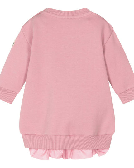 Kids Atelier-Moncler-Pink Cotton Sweatshirt Dress