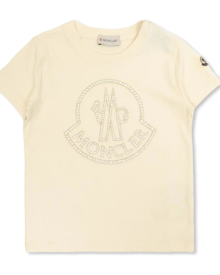 Kids Atelier-Moncler-Cream Short Sleeve T-Shirt