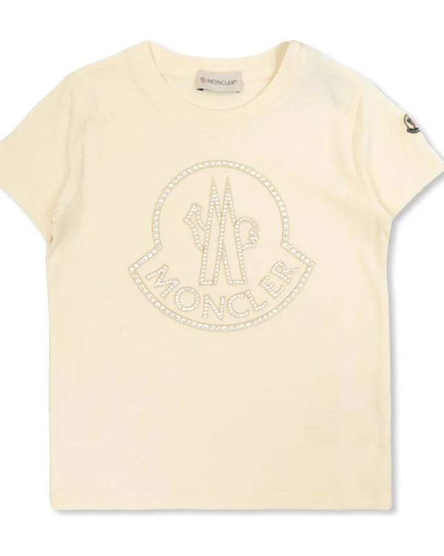 Kids Atelier-Moncler-Cream Short Sleeve T-Shirt