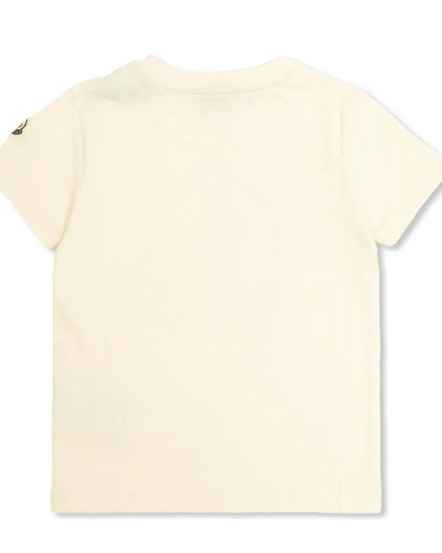 Kids Atelier-Moncler-Cream Short Sleeve T-Shirt