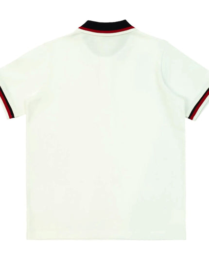 Kids Atelier-Moncler-Tricolor-Trimmed Cotton Polo Shirt