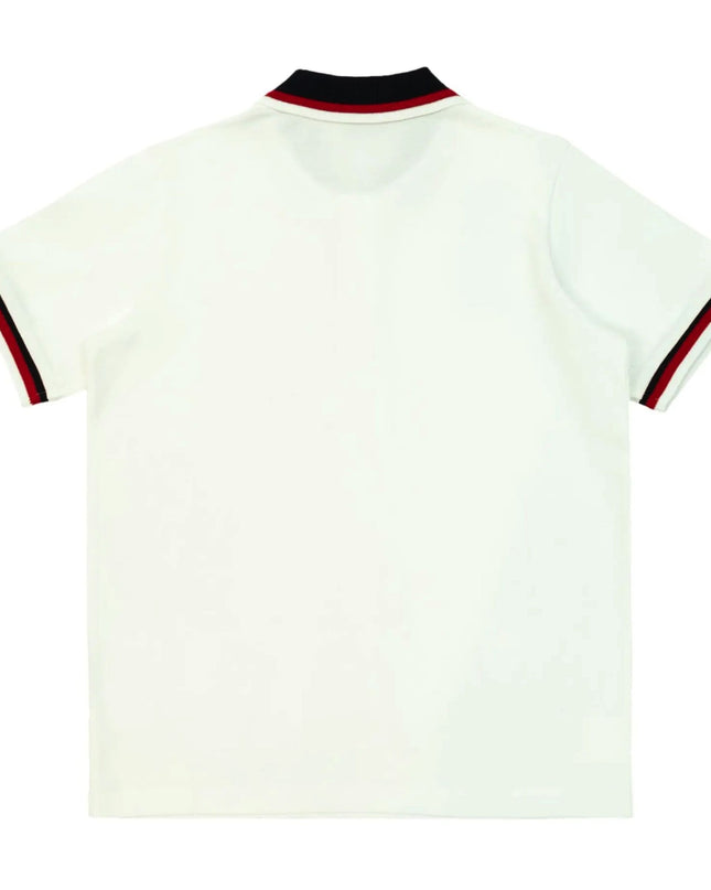 Kids Atelier-Moncler-Tricolor-Trimmed Cotton Polo Shirt