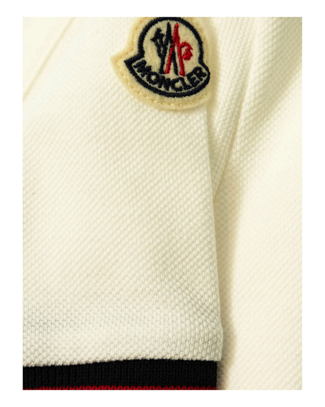 Kids Atelier-Moncler-Tricolor-Trimmed Cotton Polo Shirt