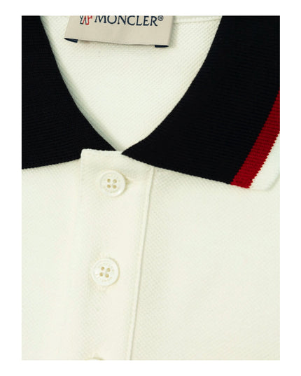 Kids Atelier-Moncler-Tricolor-Trimmed Cotton Polo Shirt