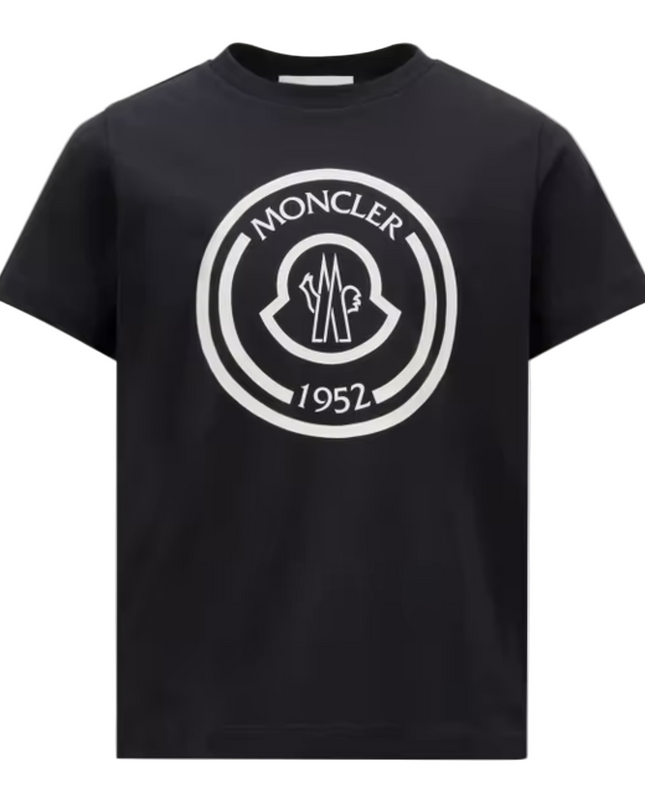 Kids Atelier-Moncler-Optical Logo Cotton T-Shirt