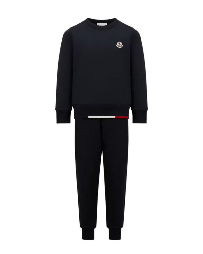 Kids Atelier-Moncler-Tricolor-Trimmed Cotton Tracksuit Set