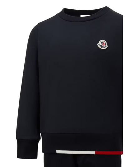 Kids Atelier-Moncler-Tricolor-Trimmed Cotton Tracksuit Set