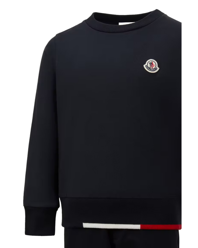 Kids Atelier-Moncler-Tricolor-Trimmed Cotton Tracksuit Set