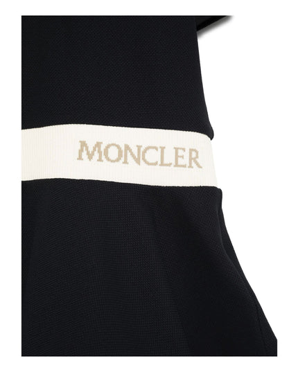 Kids Atelier-Moncler-Girl's Navy Blue Pique Polo Dress