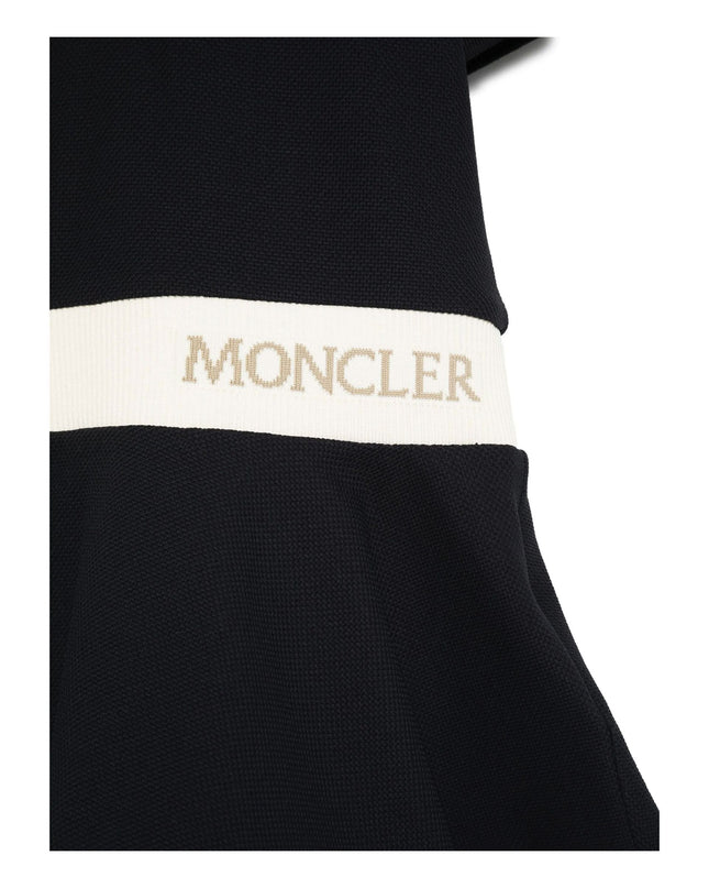 Kids Atelier-Moncler-Girl's Navy Blue Pique Polo Dress