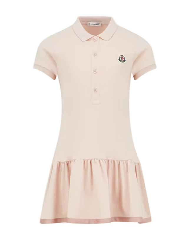 Kids Atelier-Moncler-Cotton Piquet Polo Shirt Dress
