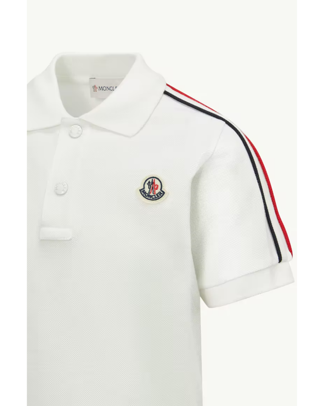 Kids atelier-Moncler-Tricolor-Trimmed Cotton Piquet Set