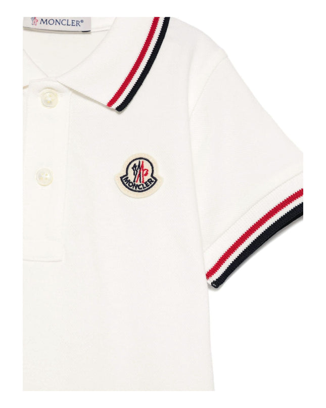 Kids Atelier-Moncler-Embroidered Logo Cotton Polo Shirt